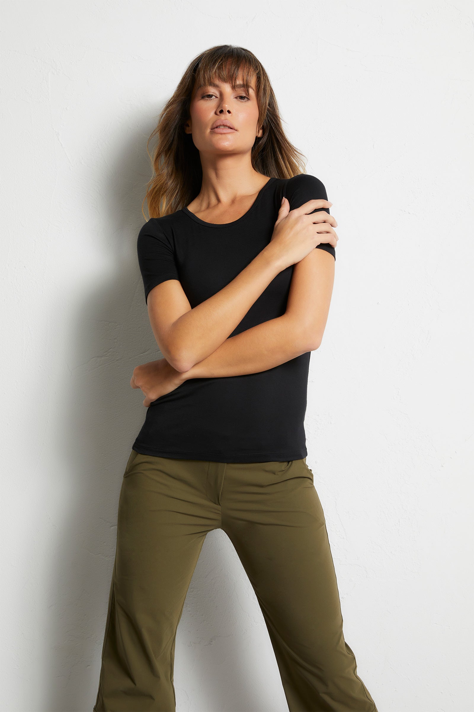 Black || Tammy Basic Top