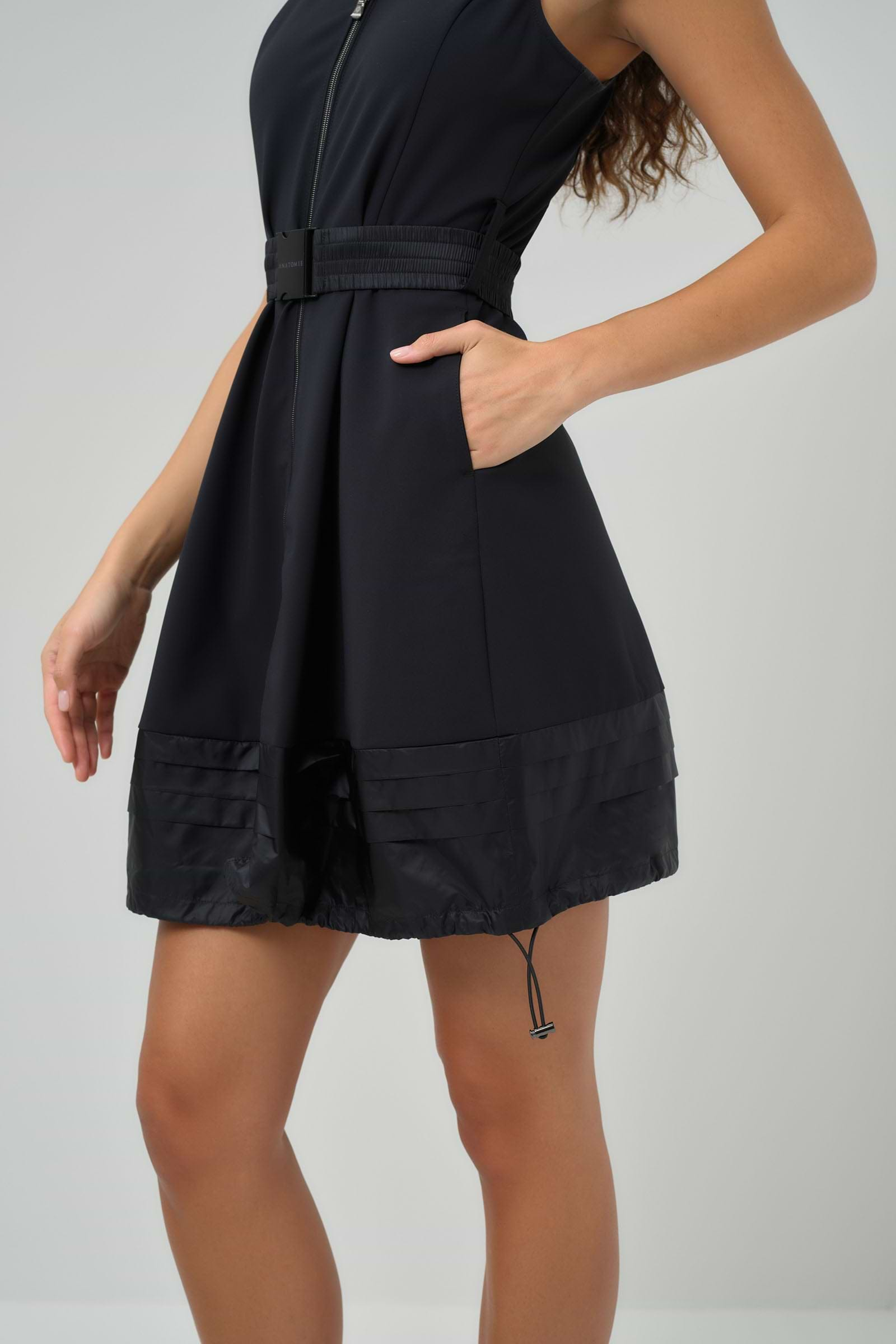 Katana Performance Belted Sleeveless Dress