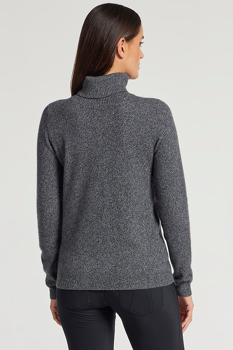 Charcoal || Emily Cashmere Turtleneck Sweater