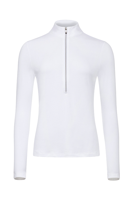 The Best Travel Top. Flat Lay of a Stacey Top in White.