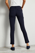 The Best Travel Cargo Pants. Back Profile of the Kate Skinny Cargo Pant in Navy