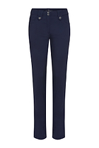 The Best Travel Pants. Flat Lay of the Skyler Travel Pant in Navy