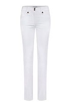 The Best Travel Pants. Flat Lay of the Skyler Travel Pant in White