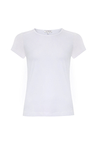 The Best Travel Shirt. Flat Lay of a Melissa Pima Cotton T-Shirt in White