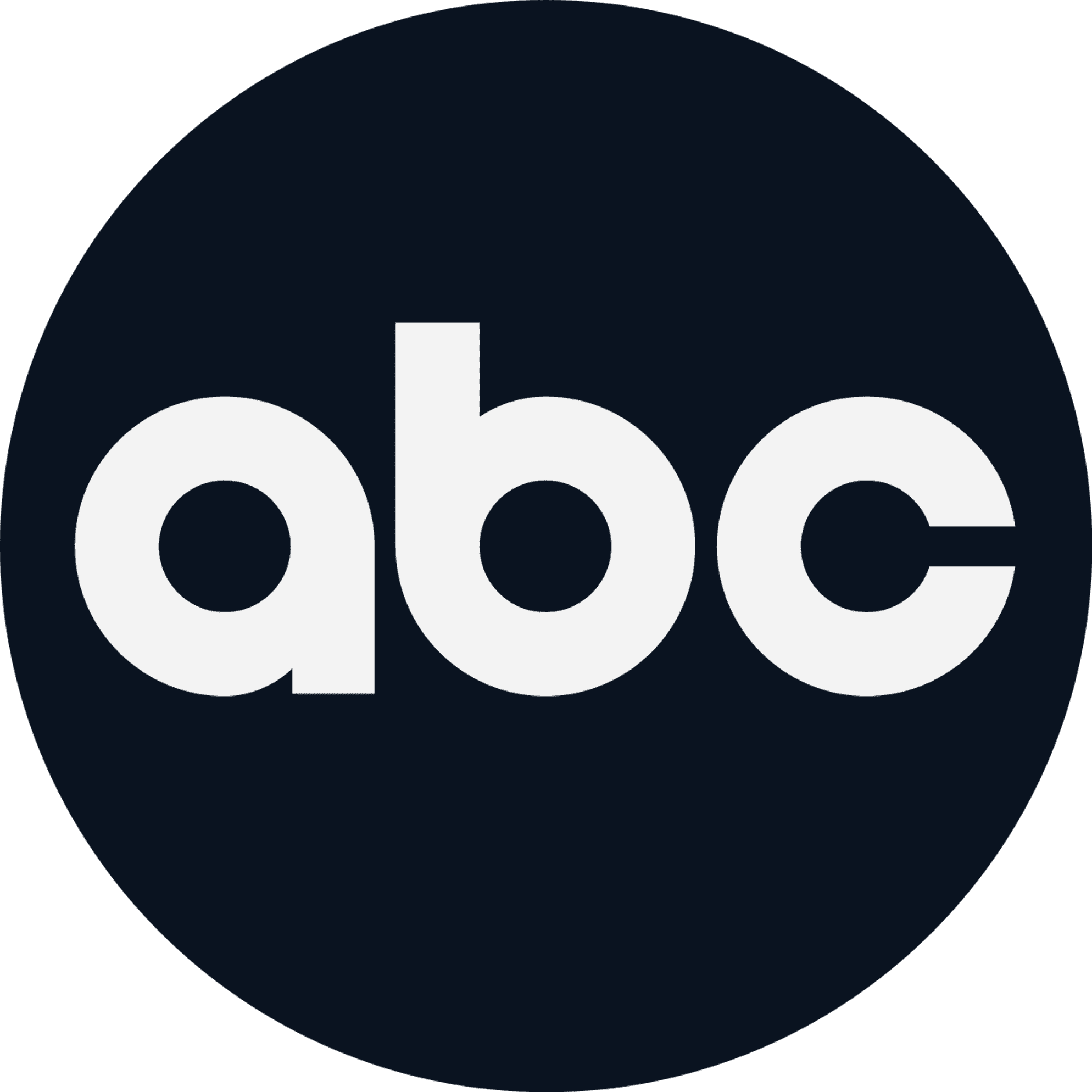 Black circle with 'abc' in white lowercase letters.