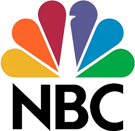 NBC logo with a colorful peacock design above the letters 'NBC'.