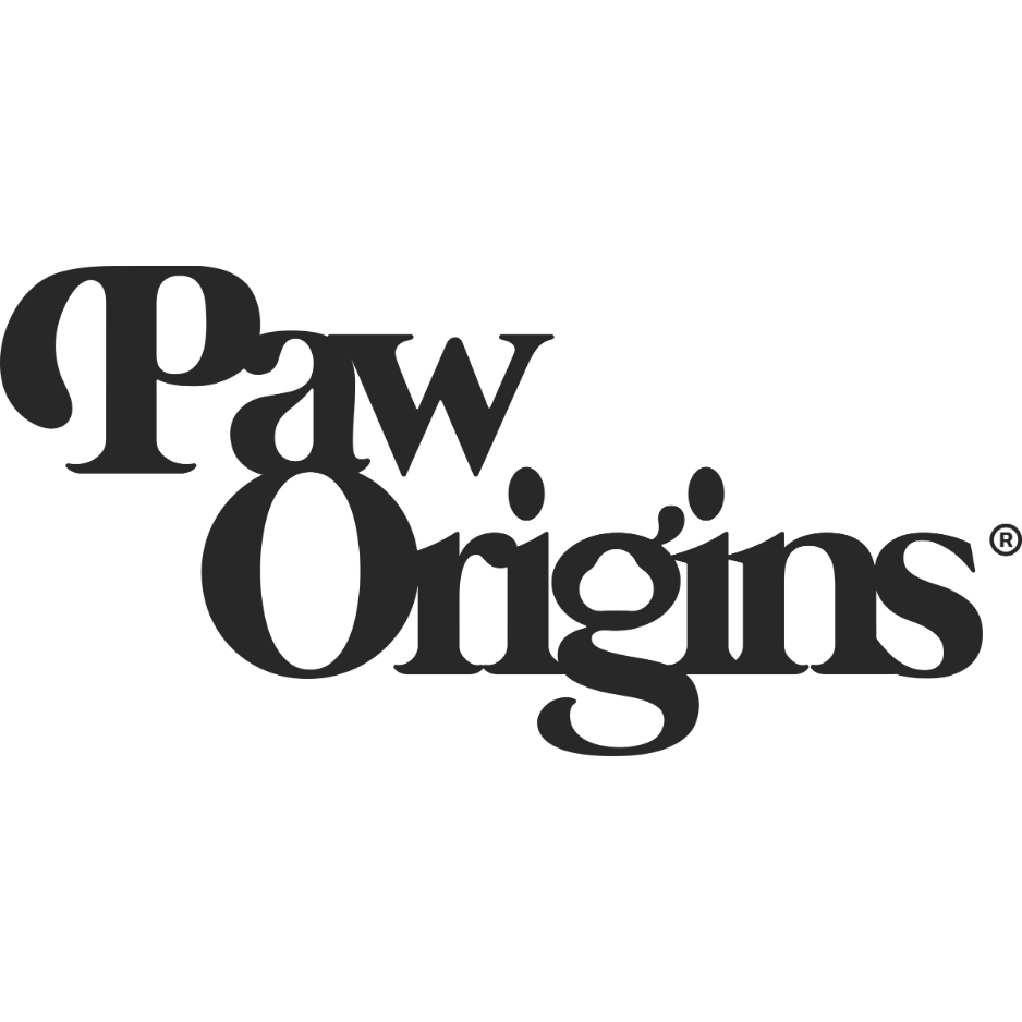 Logo displaying the text 'Paw Origins' in bold, stylized font.