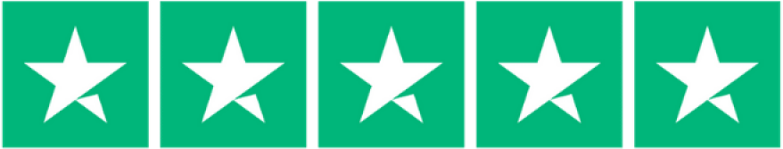 Five green star icons indicating a five-star rating.