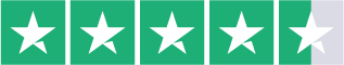 Five green stars on a white background, with the fifth star partially cut off.