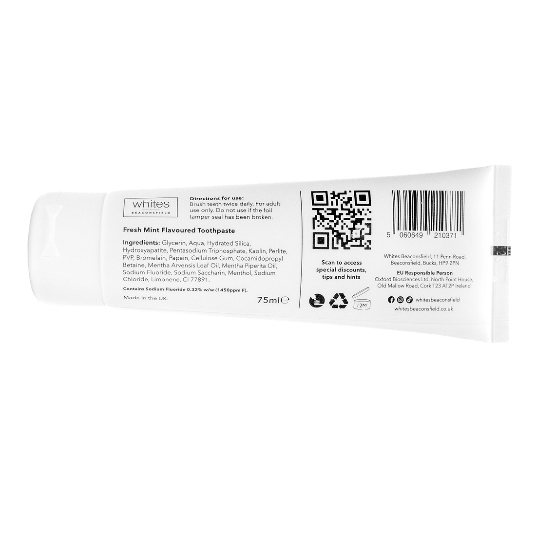 Teeth Whitening Toothpaste Fresh Mint – Whites Beaconsfield