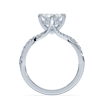 Marquise Cut Pave Twist Ring