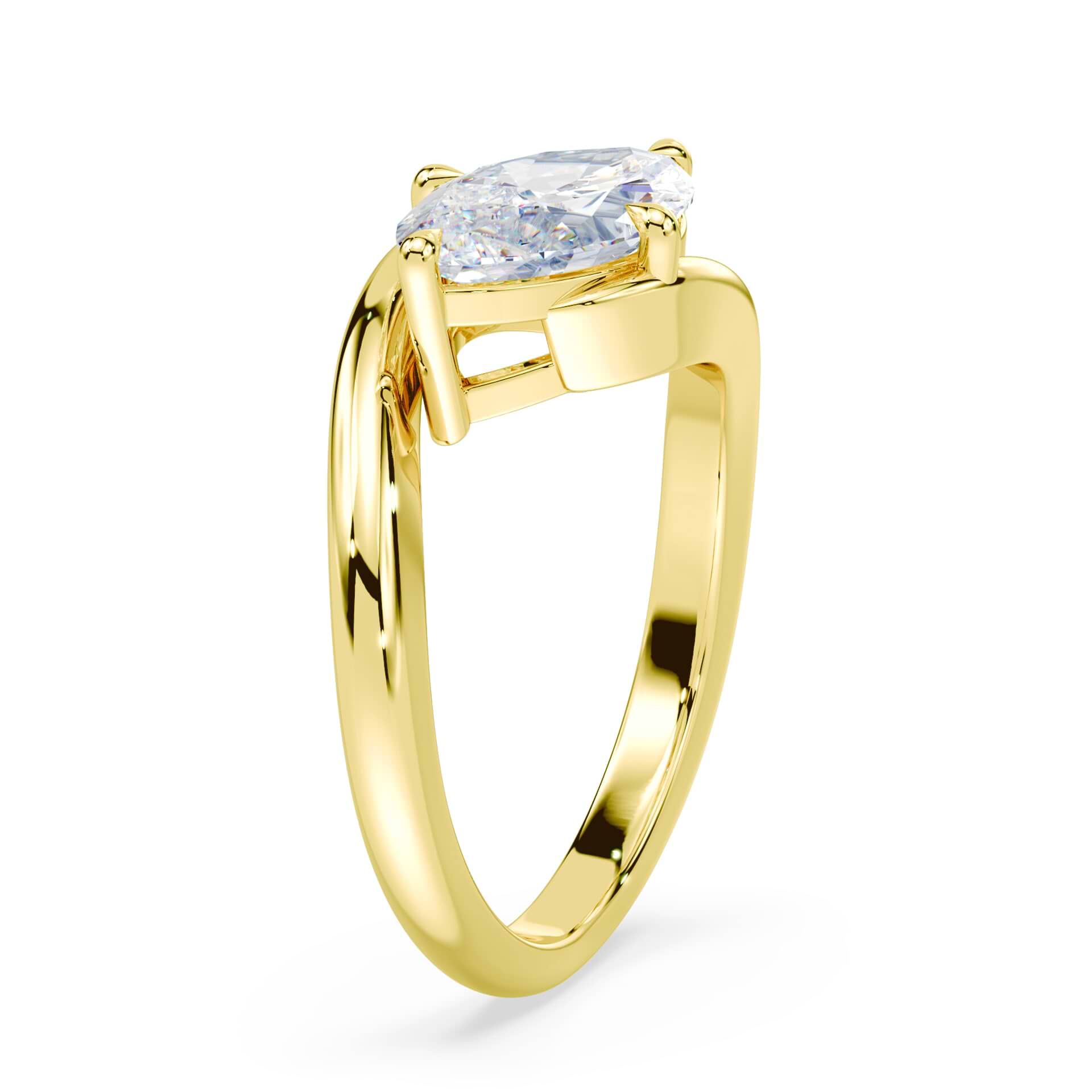 Marquise Bypass Ring