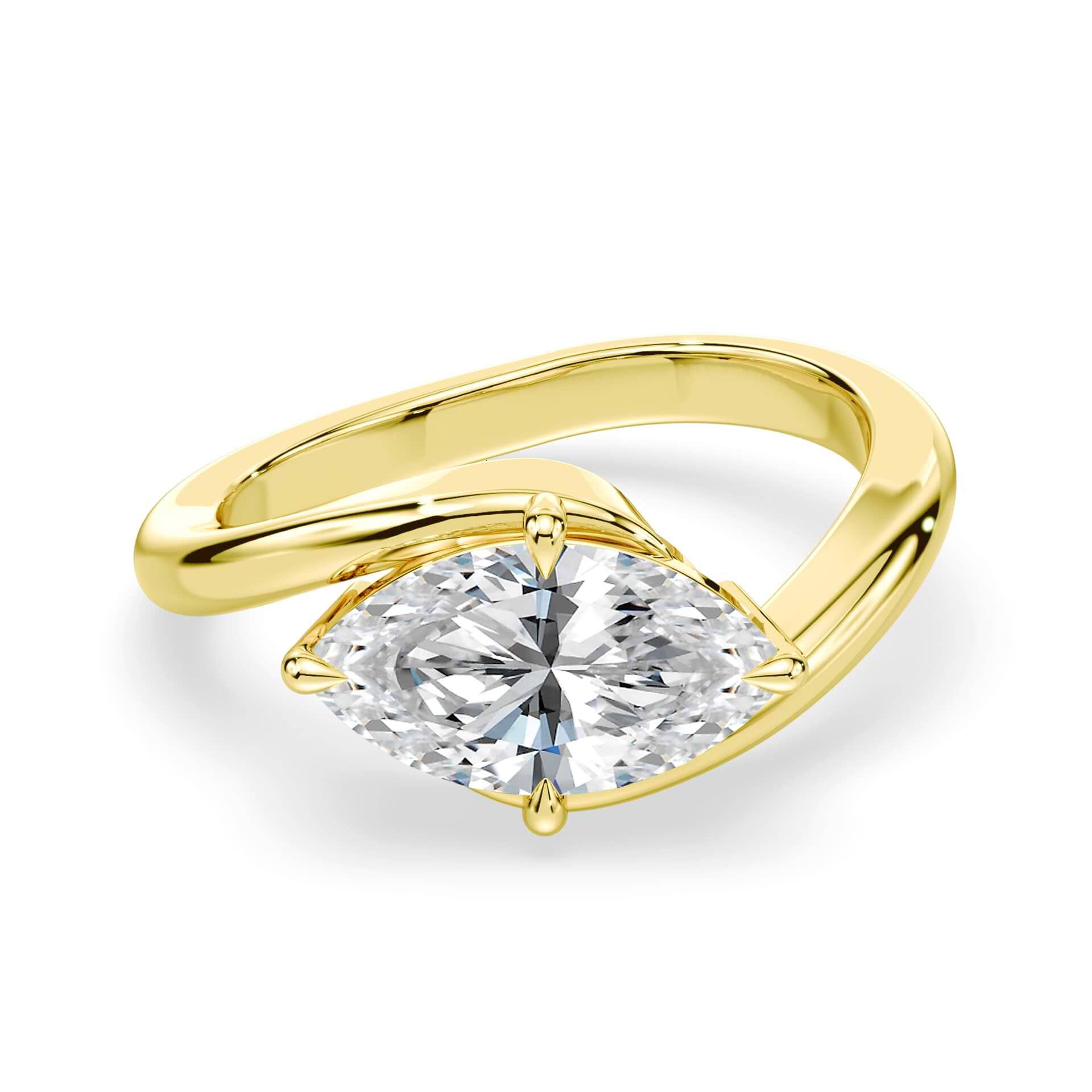 Marquise Bypass Ring