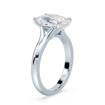 Oval Split Shank Solitaire