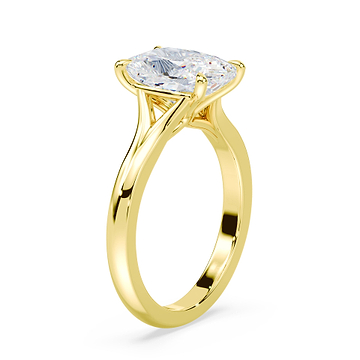 Oval Split Shank Solitaire