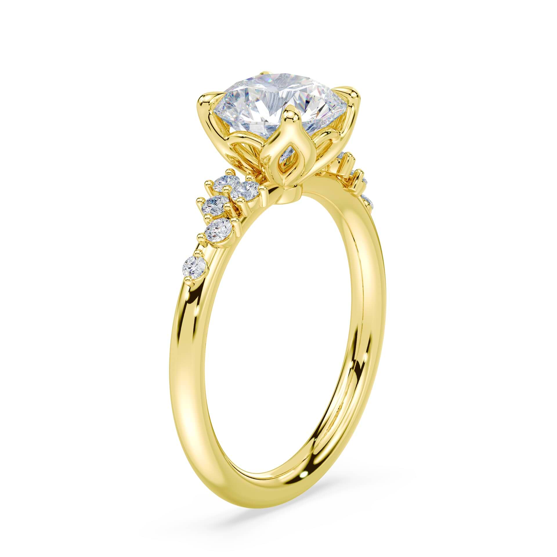 Petals Cluster Engagement Ring