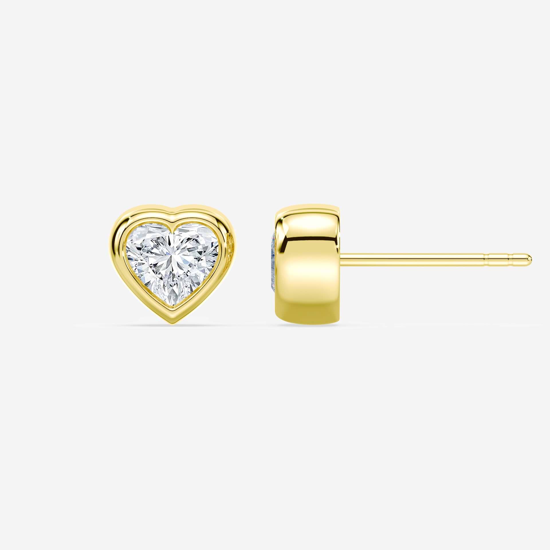 Heart Diamond Stud Earrings