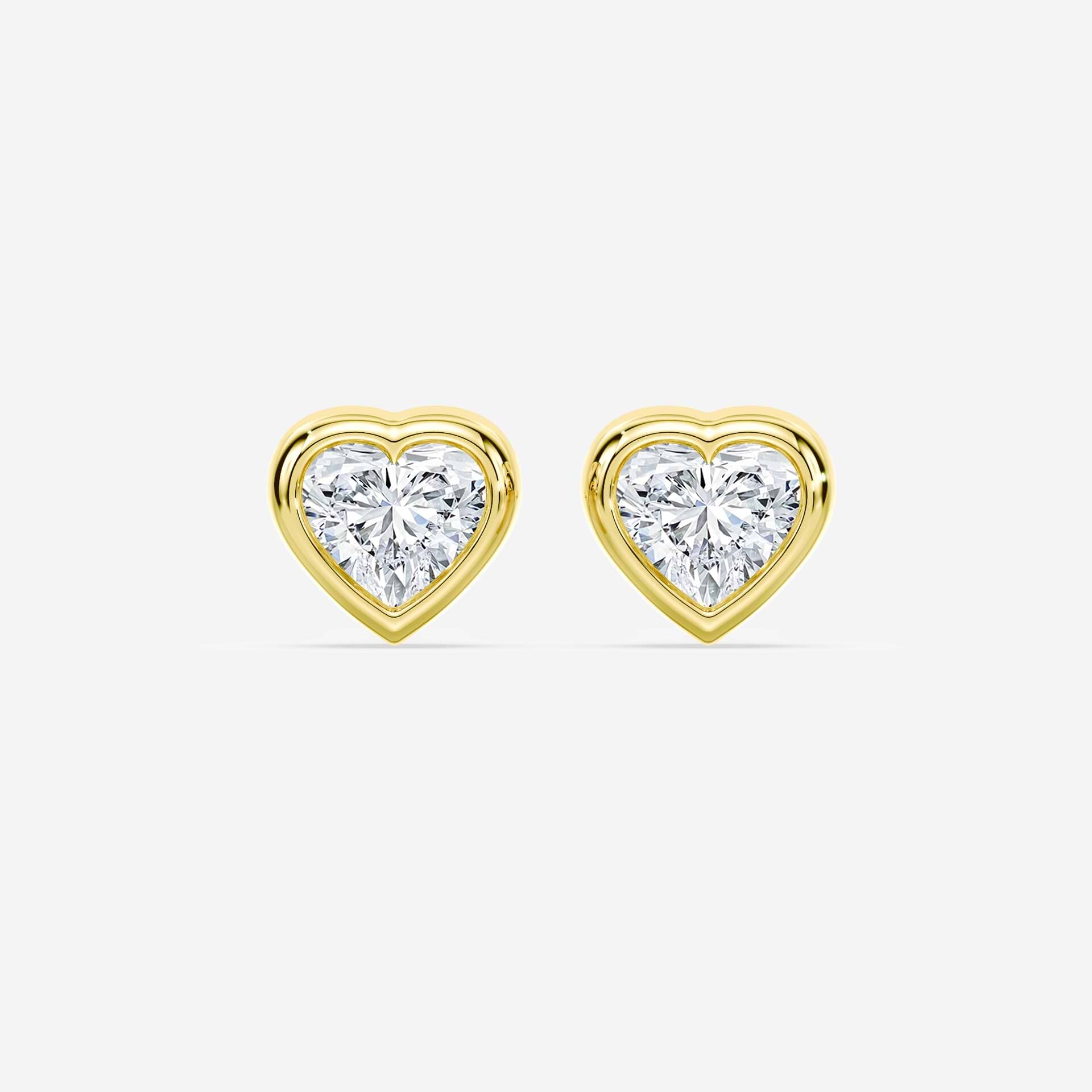 Heart Diamond Stud Earrings