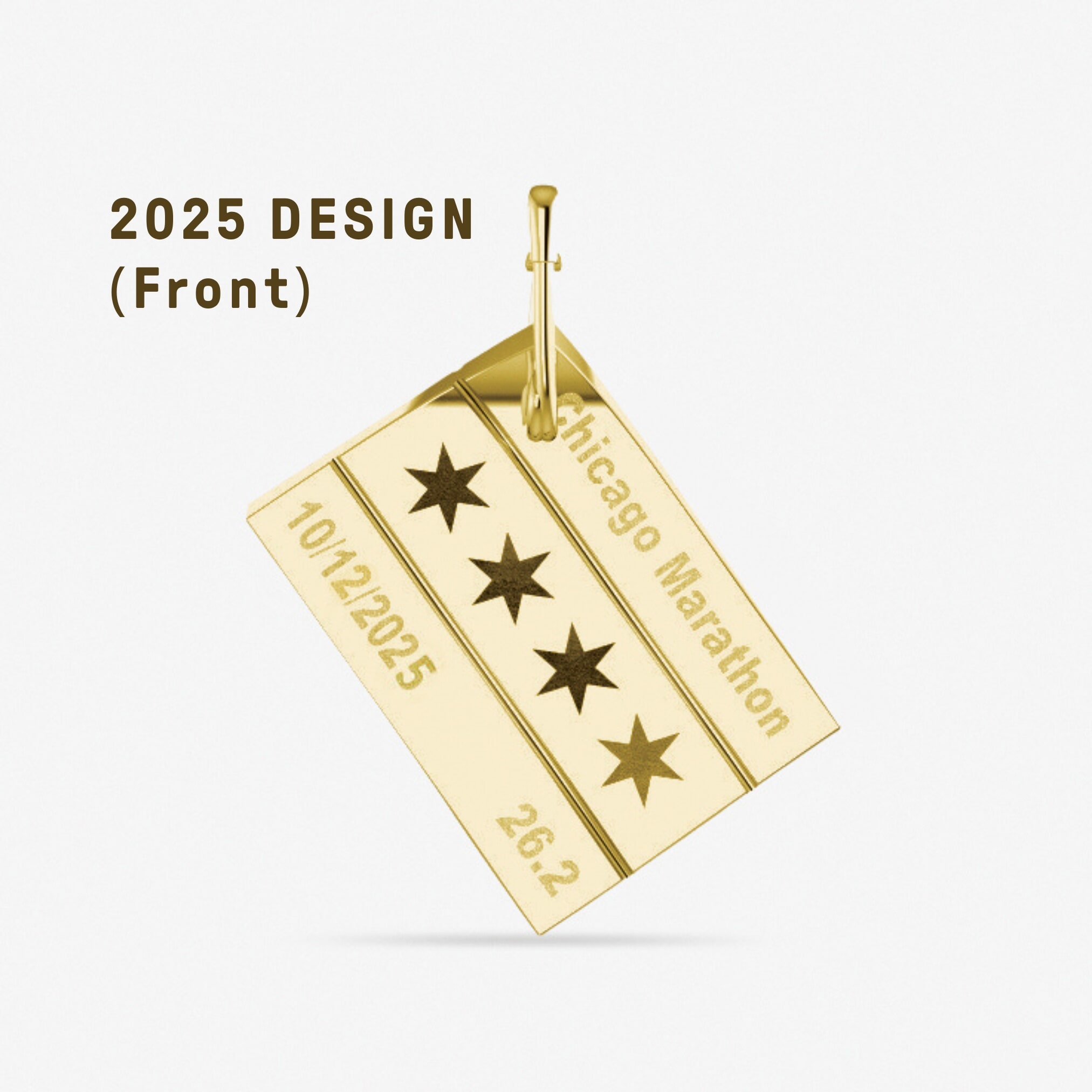 Chicago Marathon Yellow Gold Pendant