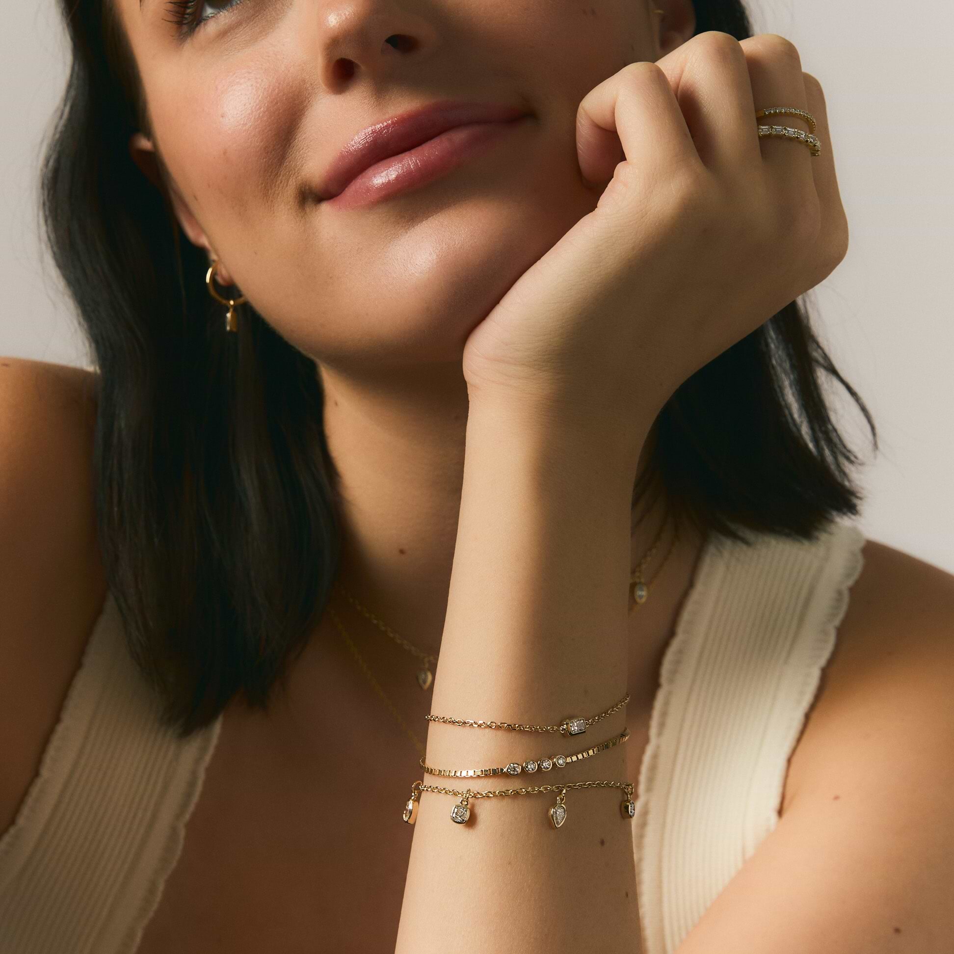 Dewdrops Lab Diamond Chain Bracelet
