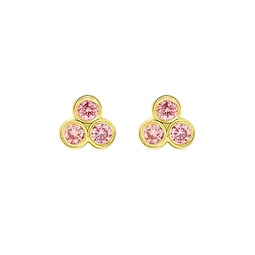 Pink Diamond Blossom Studs