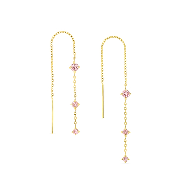 Pink Diamond Threaders