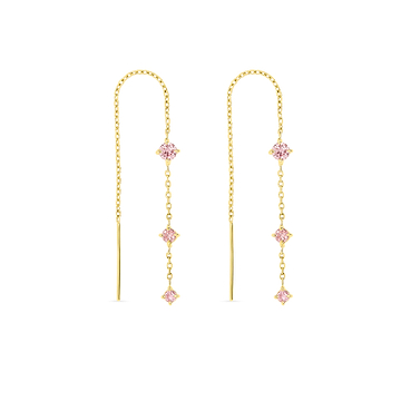 Pink Diamond Threaders