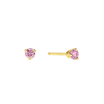 Pink Diamond Rosebud Studs