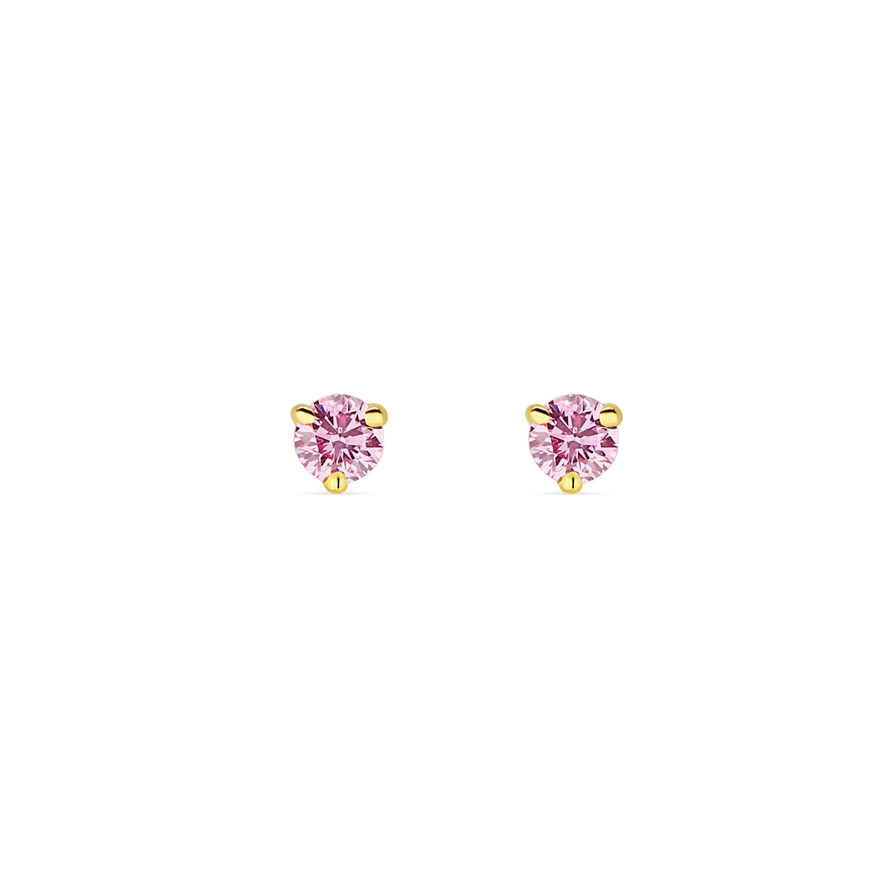 Pink Diamond Rosebud Studs