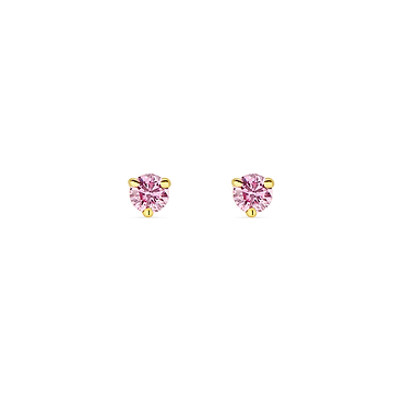 Pink Diamond Rosebud Studs