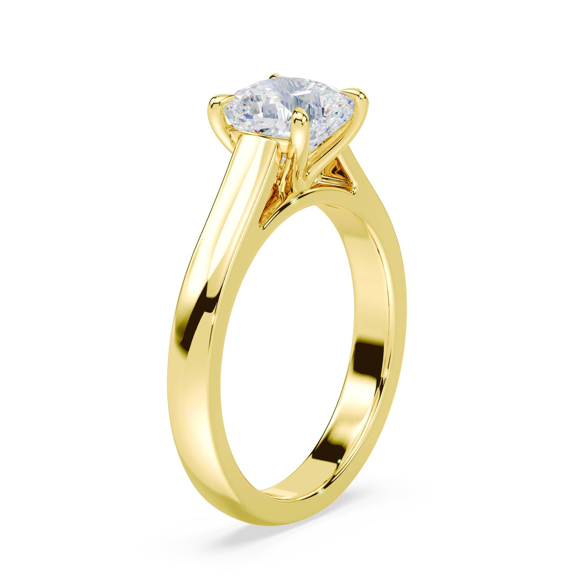 Cushion Cut Wide Cathedral