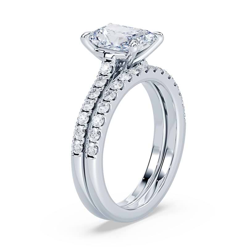 Lab Diamond Band for Cathedrals Plum Diamonds