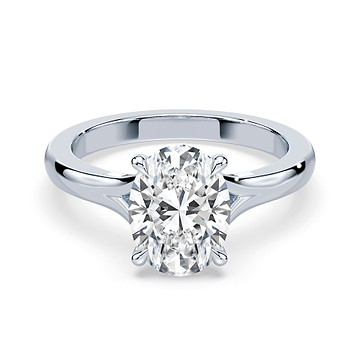Oval Split Shank Solitaire