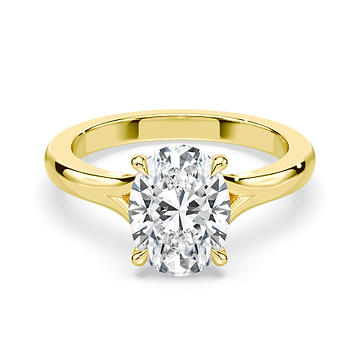 Oval Split Shank Solitaire