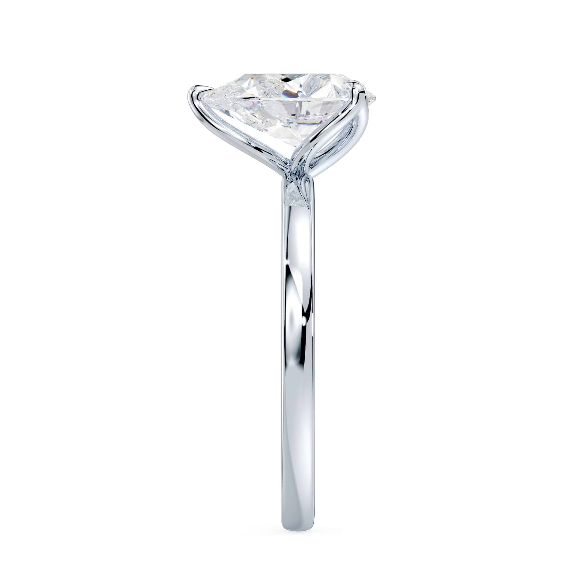 Pear Cut Tulip Engagement Ring Plum Diamonds