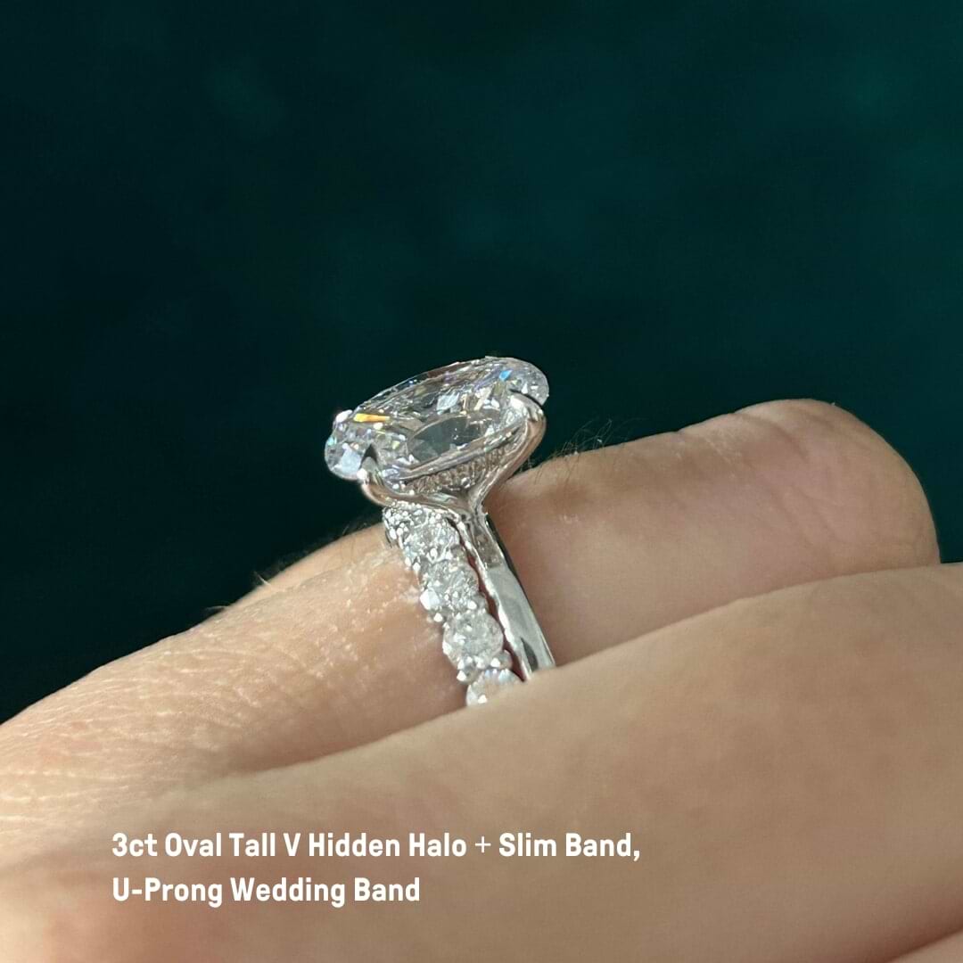 hidden halo platinum setting