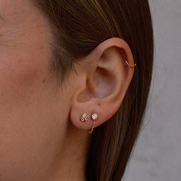 Pink Diamond Blossom Studs