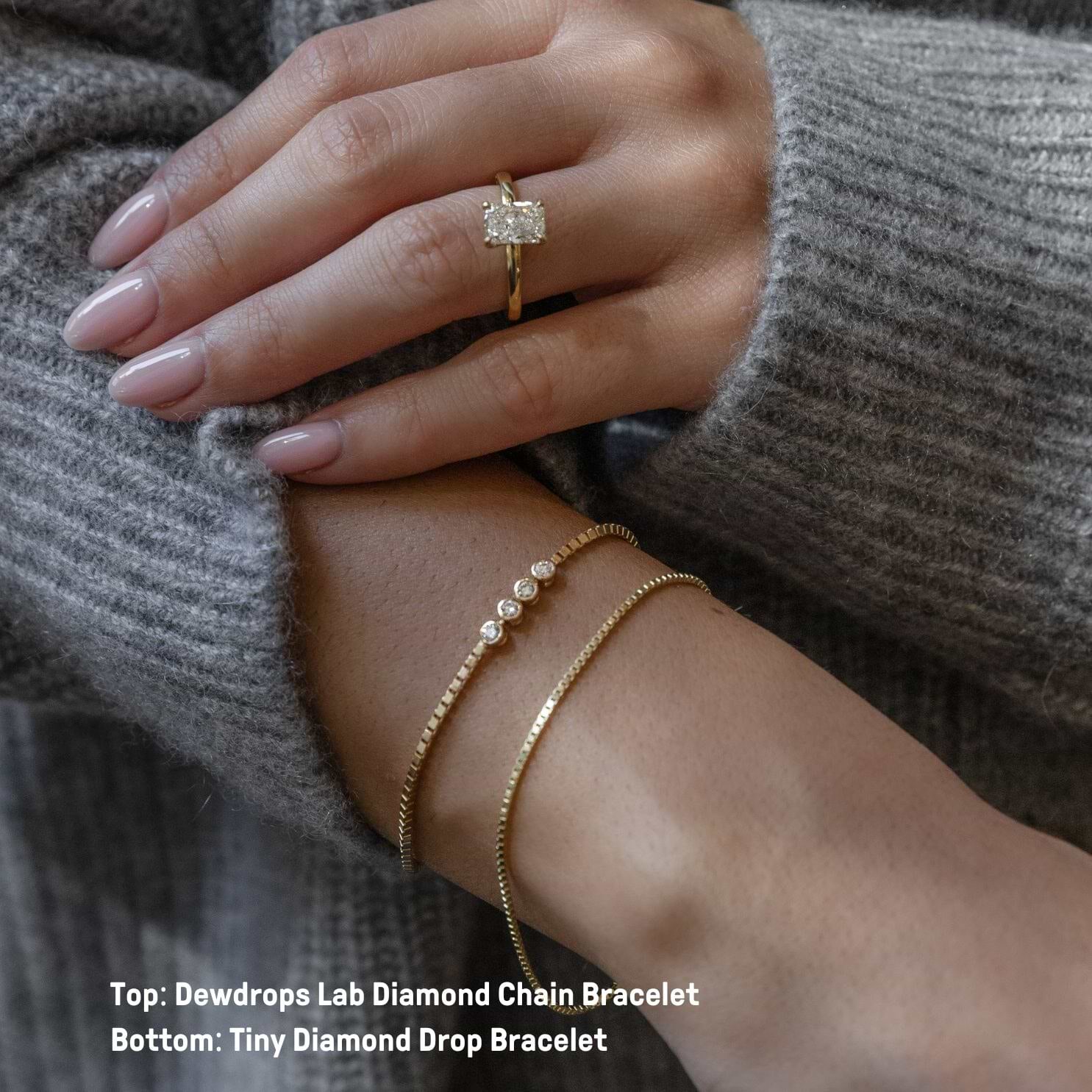 Dewdrops Lab Diamond Chain Bracelet