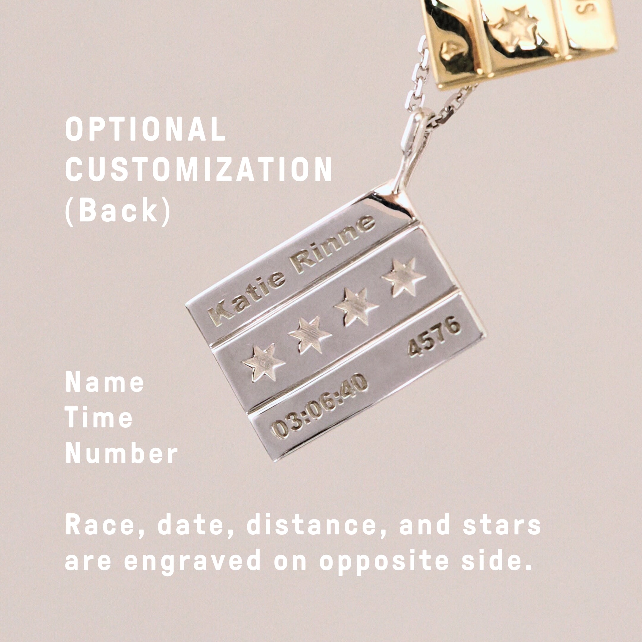 Chicago Marathon Yellow Gold Pendant