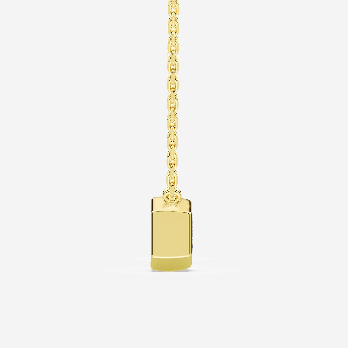 2ct Radiant Cut East-West Bezel Pendant