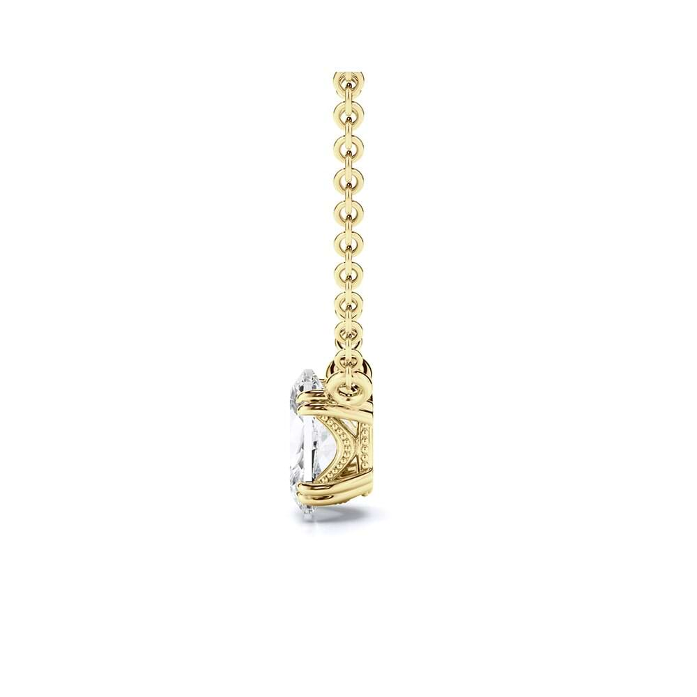 Specialty Cuts: Antique Oval Step-Cut Lab Diamond Pendant .75ct