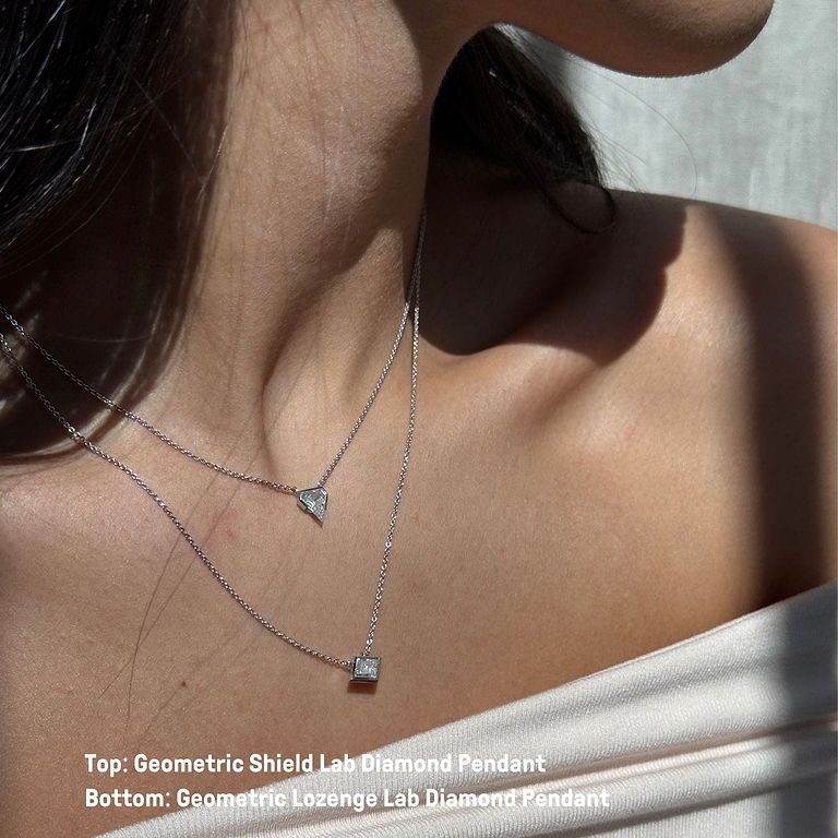 Geometric Shield Lab Diamond Pendant