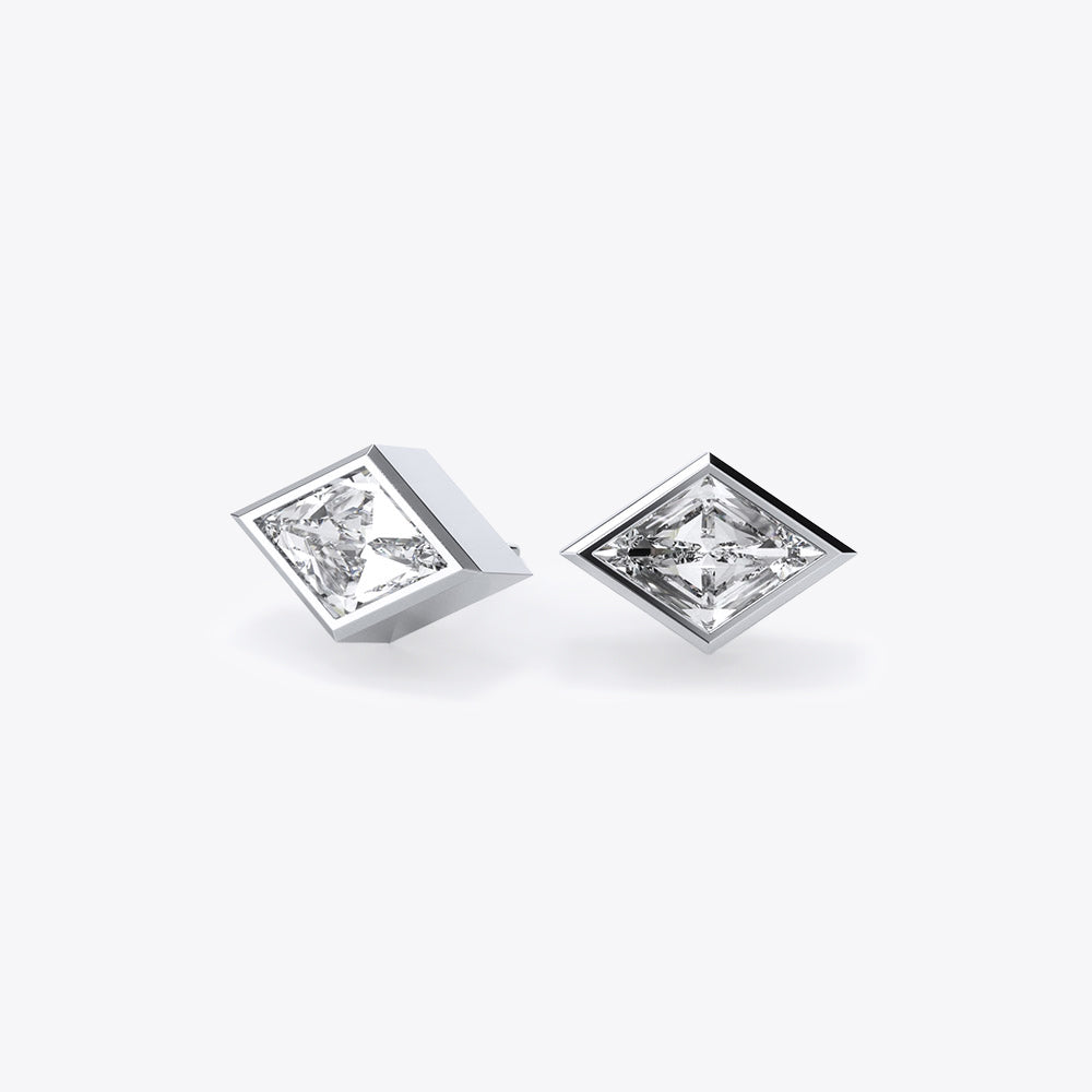 Geometric Lozenge Lab Diamond Studs