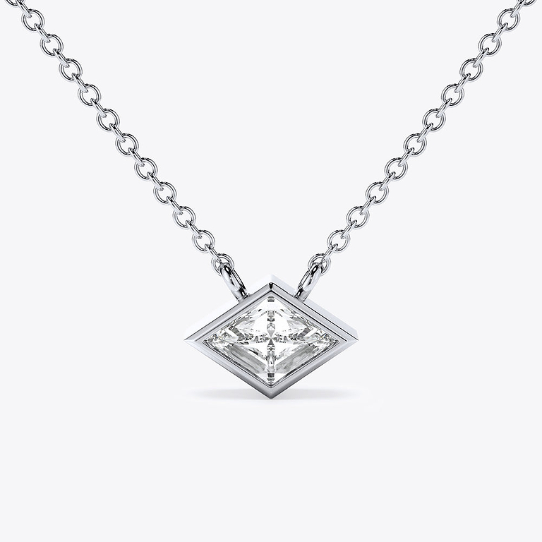Geometric Lozenge Lab Diamond Pendant