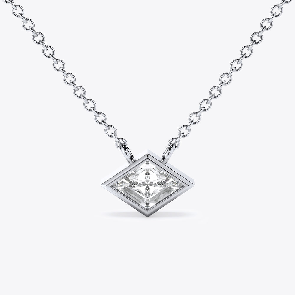 Geometric Lozenge Lab Diamond Pendant