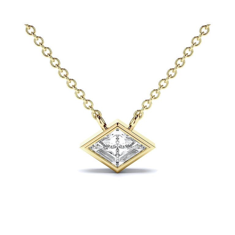 Geometric Lozenge Lab Diamond Pendant