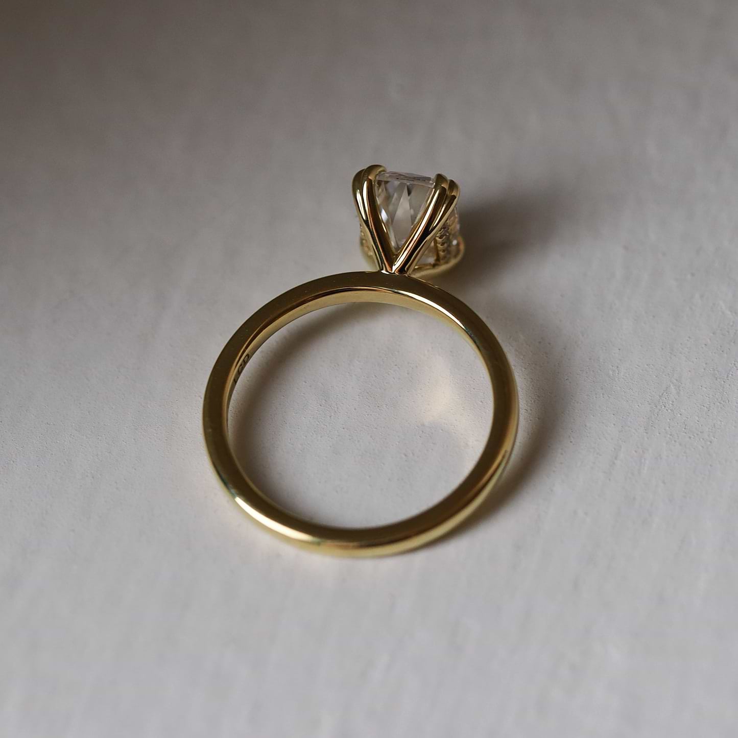 Old Mine Cut 2.41ct 2.41ct E VS1 IGI Lab Diamond Hidden Halo Ring