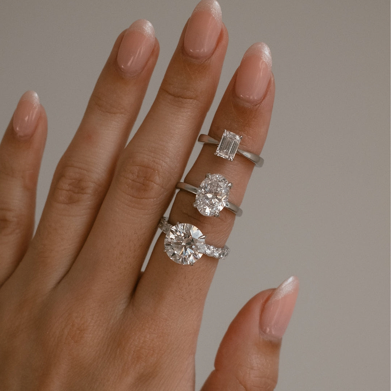 Oval 3.01ct D VS1 GIA Lab Diamond Hidden Halo Solitaire