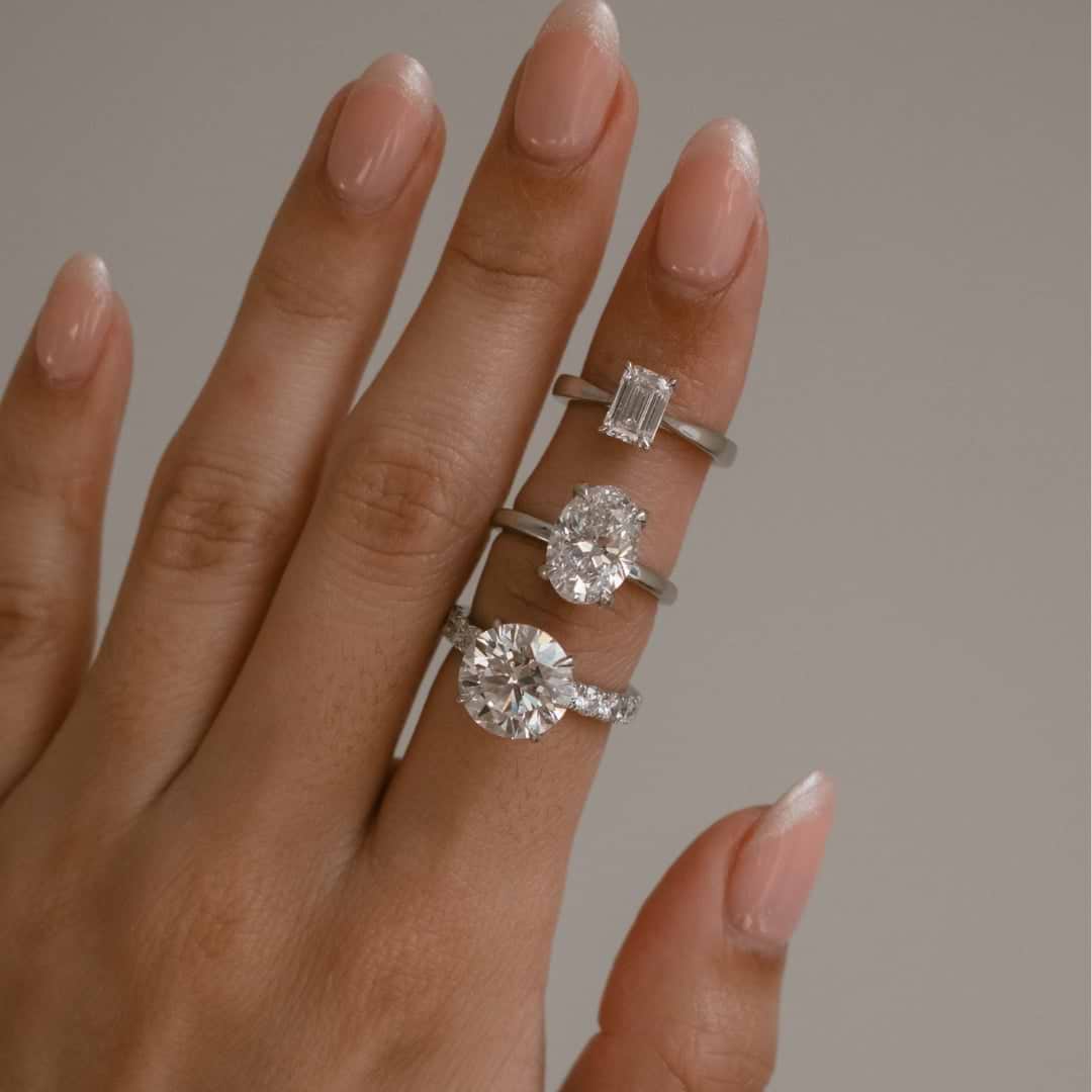 SOLD Round 4.48ct F VVS2 IGI Lab Diamond Wide Pave Ring