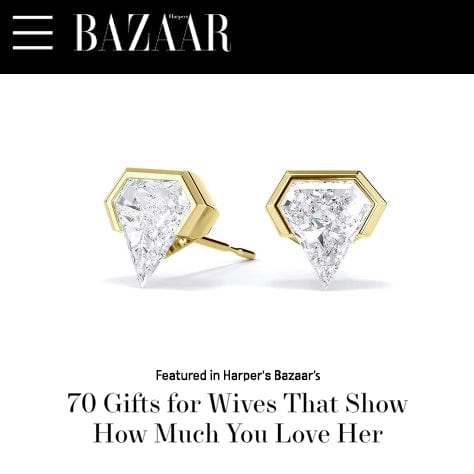 Geometric Shield Lab Diamond Studs